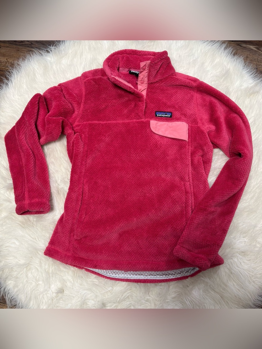 Patagonia Retool Fleece Pullover in Raspberry Pink size Women’s Small